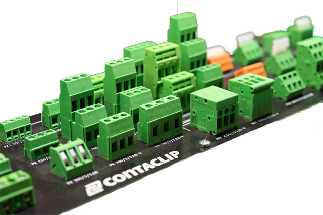 Svorky a konektory pro plošné spoje Conta-clip