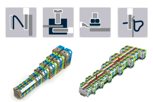 Řadové svorky Conta-clip